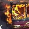 На трассе в Красноярском крае сгорел пассажирский автобус
