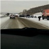 В районе Дрокинской горы под Красноярском столкнулись 5 машин