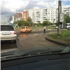 На улице 9 Мая и проспекте Комсомольском подтопило проезжую часть