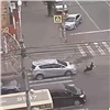 В центре Красноярска сбили пешехода (видео)