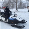 Остров Татышев в Новый год будут патрулировать полицейские на снегоходах (видео)