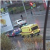 На правобережье Красноярска велосипедист врезался в трамвай и уехал в больницу