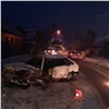 В Красноярске в аварии с иномаркой «смяло» ВАЗ. Оба водителя были без ОСАГО