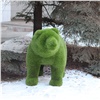 В центре Красноярска появилась скульптура зелёного медведя