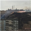 В Красноярске загорелась Караульная гора (видео)