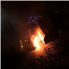 Ночью на Железнодорожников горела иномарка: могли поджечь (видео)
