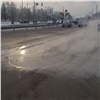 Улицу Шахтёров в Красноярске залило водой