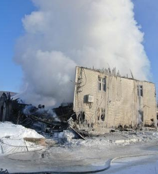 В столице Эвенкии сгорело административное здание 