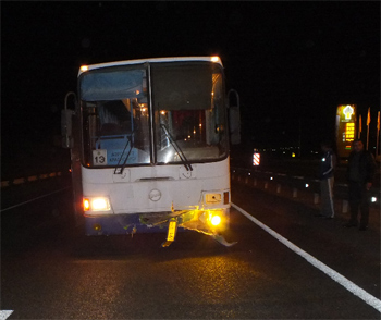 Под колесами автобуса в Емельяновском районе погибли два пешехода