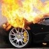 Возле красноярского цирка сгорел автомобиль