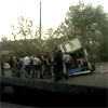 В Красноярске скорая помощь врезалась в иномарку и перевернулась (видео)
