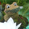 В Красноярске появилась цветочная скульптура лягушек
