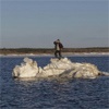 На Ангаре спасают оторвавшегося от берега на льдине рыбака
