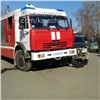 На правобережье Красноярска пикап столкнулся с пожарной машиной (видео)