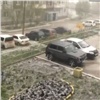 В Красноярске затопило улицы и выпал град (видео)