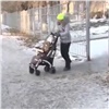Красноярцы недовольны скользкими тротуарами (видео)