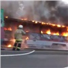 Утром на Красрабе горели два трамвая (видео)