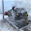 По дороге в красноярский аэропорт сгорел грузовик