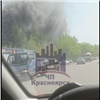 Красноярцев испугал черный дым от горящих покрышек (видео)