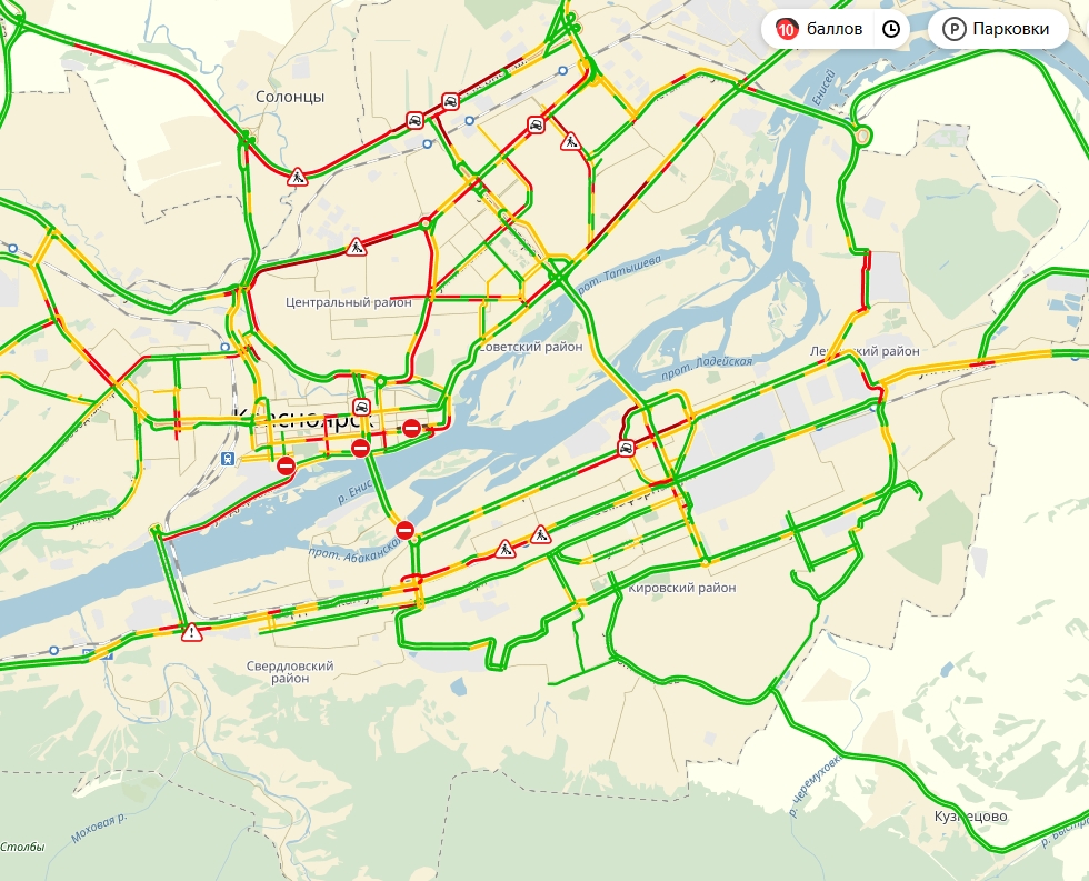 Красноярск пробки фото