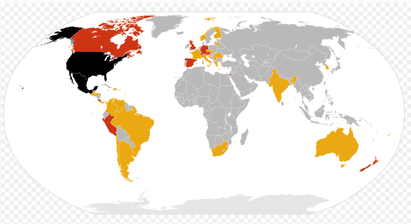 Карта распространения свиного гриппа