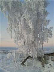 Деревня в снегу